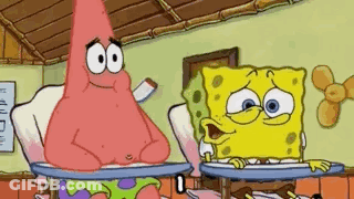 Patrick Star And SpongeBob Eating GIF