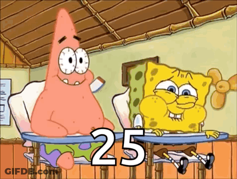 Patrick Star And SpongeBob Sitting At Classroom Table GIF
