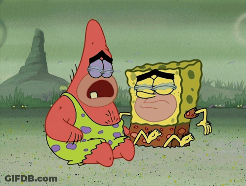 Patrick Star And Spongebob Sitting Next To Each Other GIF