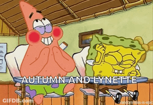 Patrick Star And Spongebob Squarepants Are Sitting Next To Each Other In A Chair . GIF