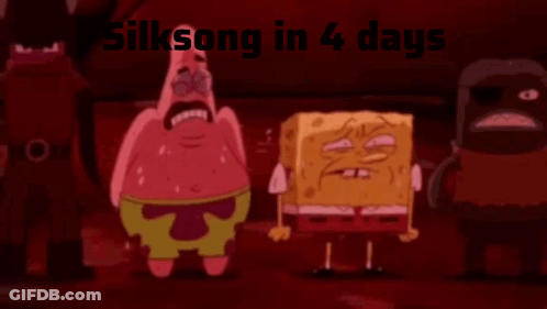 Patrick Star And Spongebob Squarepants Are Standing Next To Each Other In A Dark Room In A Cartoon . GIF