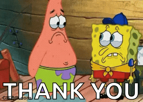 Patrick Star And Spongebob Squarepants Saying Thank You GIF