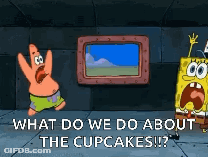 Patrick Star And SpongeBob SquarePants Standing By Window GIF