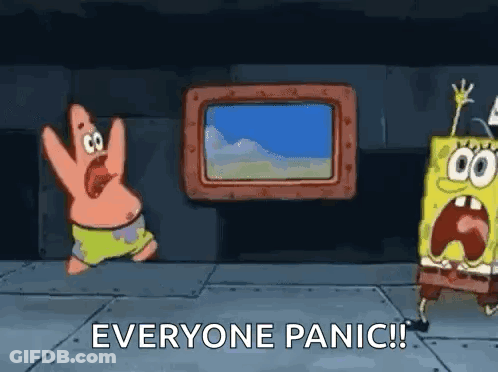 Patrick Star And SpongeBob Standing Together GIF