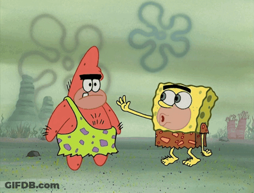 Patrick Star And Spongebob Standing Together GIF