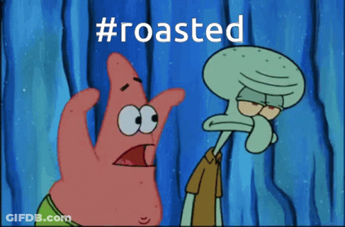 Patrick Star And Squidward Roasted GIF