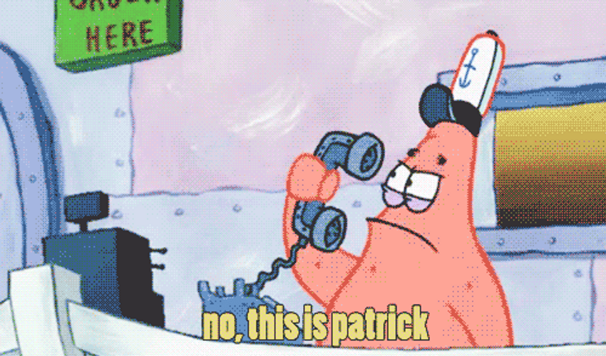 Patrick Star Angry Call No GIF