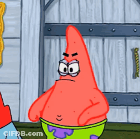 Patrick Star Angry Look GIF