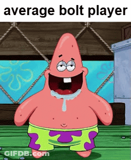 Patrick Star Average Bolt Player Meme GIF
