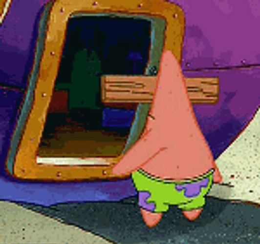 Patrick Star Cant Enter GIF