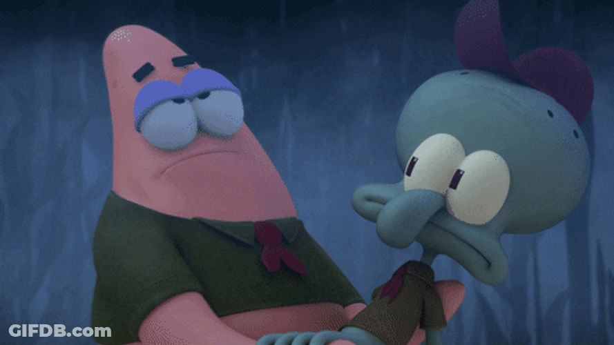 Patrick Star Carrying Squidward Tentacles GIF
