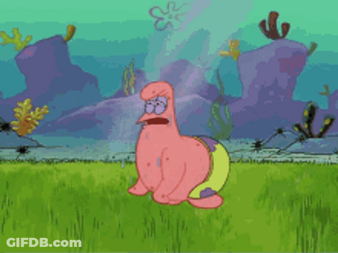 Patrick Star Coughing And Crying GIF
