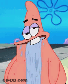 Patrick Star Crying With Flower GIF