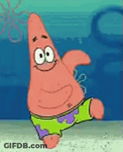 Patrick Star Dancing In Water GIF