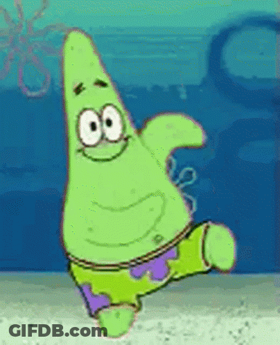 Patrick Star Dancing In Water GIF
