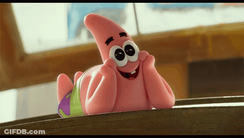 Patrick Star Dancing In Water GIF