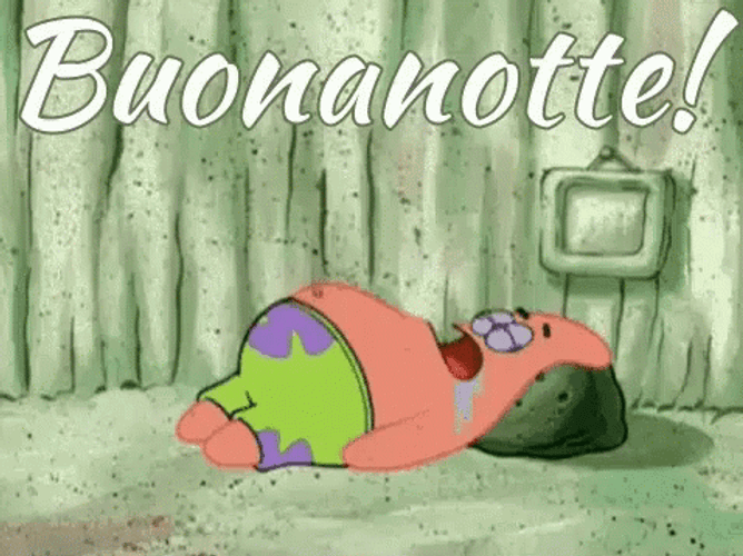 Patrick Star Deep Sleep Buona Notte GIF