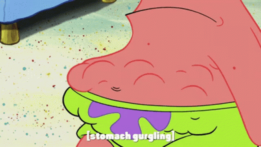 Patrick Star Diarrhea Stomach Gurgling GIF