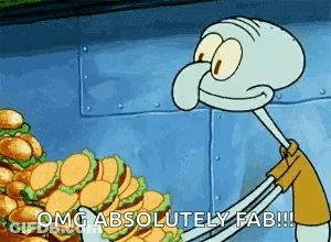 Patrick Star Eating Hamburger In Bed GIF