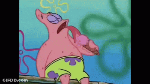 Patrick Star Eating Ice Cream Cone GIF