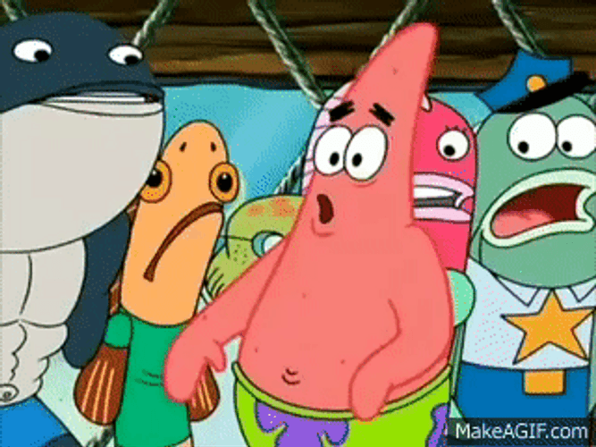 Patrick Star Explaining To People GIF