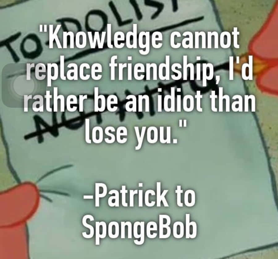 Patrick Star Friendship Quotes GIF