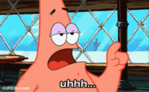 Patrick Star From Spongebob Gives A Thumbs Up And Says " Uhhh " GIF