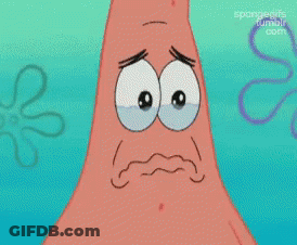 Patrick Star From Spongebob Says I 'M Ugly On A Blue Background GIF