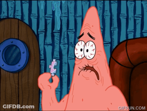 Patrick Star From Spongebob Squarepants Holding A Piece Of Puzzle GIF