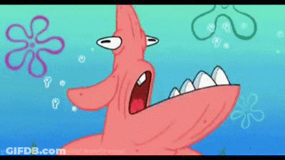 Patrick Star From Spongebob Squarepants Is Making A Funny Face In The Water . GIF