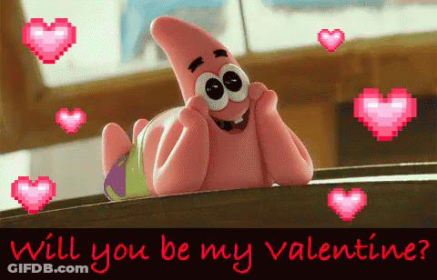 Patrick Star On Valentine's Card GIF