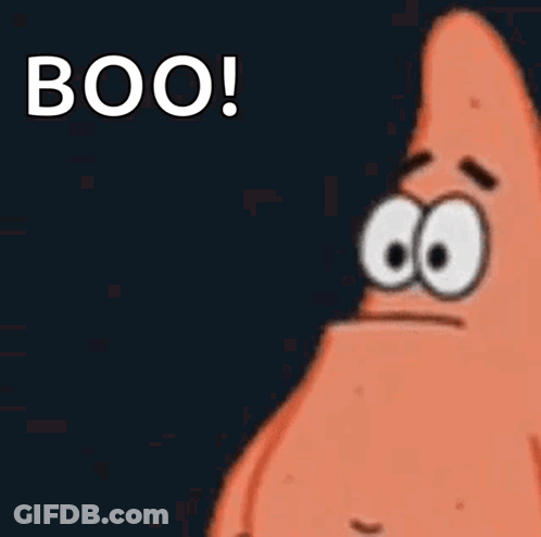 Patrick Star From Spongebob Squarepants Is Pointing At Someone With A Long Nose . GIF