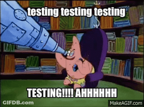 Patrick Star From Spongebob Squarepants Is Testing Testing Testing Testing GIF