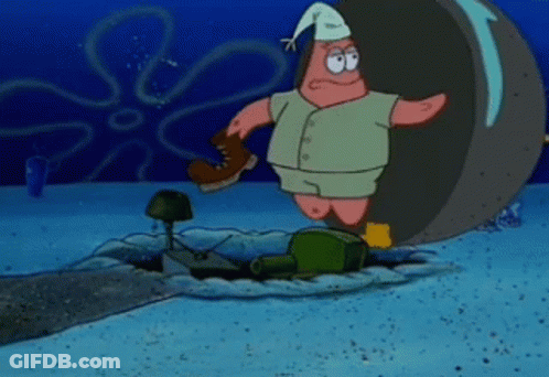 Patrick Star From Spongebob Squarepants Is Wearing Pajamas And A Sleep Cap GIF