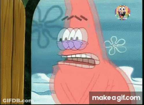 Patrick Star From Spongebob Squarepants Making A Face GIF