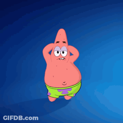 Patrick Star Hands On Head GIF