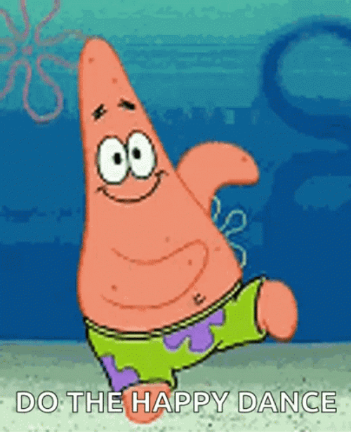 Patrick Star Happy Dance GIF