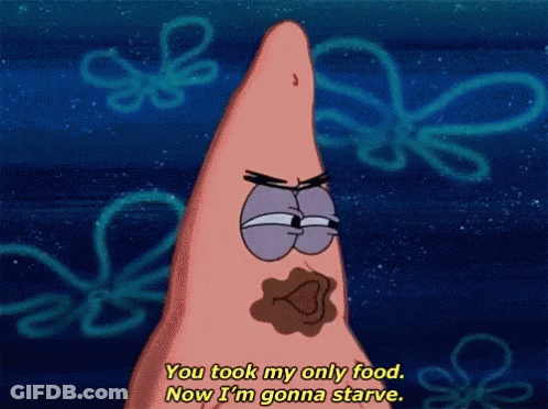 Patrick Star Holding Candy Bar GIF