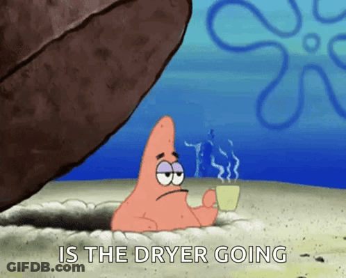 Patrick Star Holding Coffee In Hole GIF