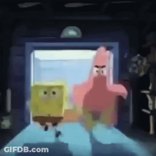 Patrick Star Holding Hamburger GIF