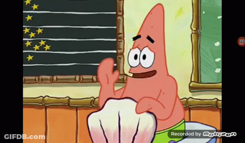 Patrick Star Holding Paper GIF