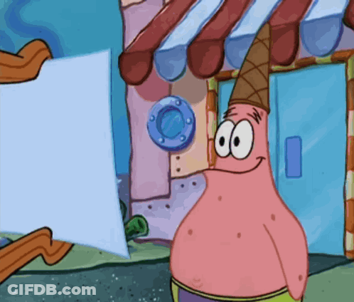 Patrick Star Holding Paper GIF