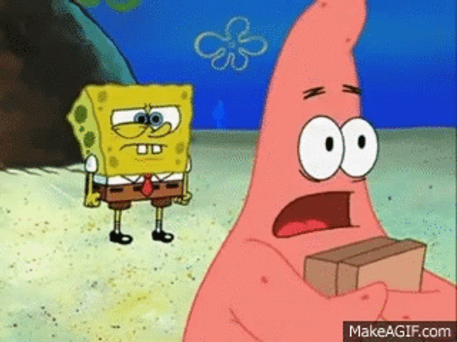 Patrick Star Holding The Box GIF