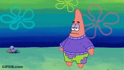 Patrick Star In Purple Sweater And Shorts GIF