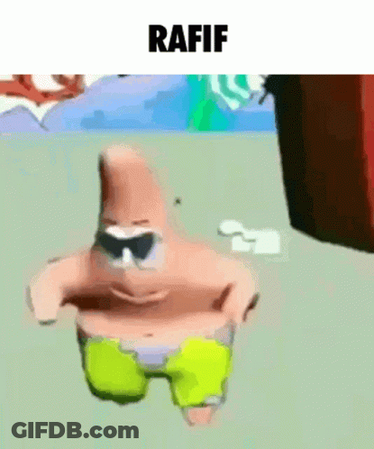 Patrick Star In Sunglasses And Yellow Shorts GIF