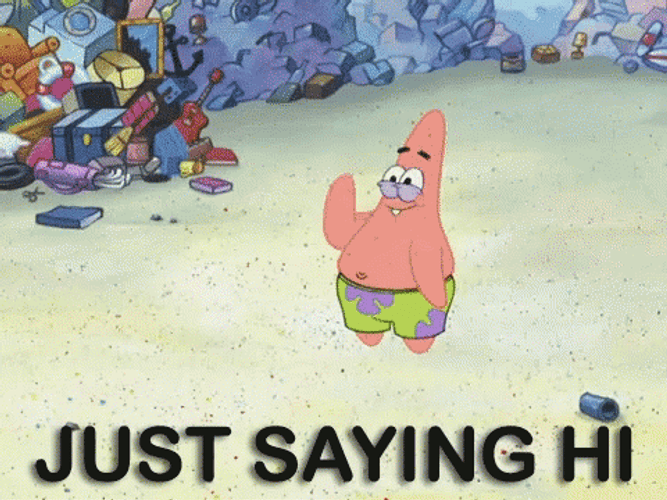 Patrick Star Just Saying Hi GIF