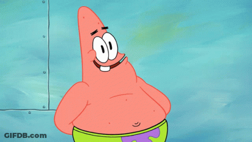 Patrick Star Laughing With Mouth Open GIF