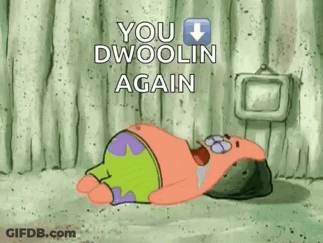 Patrick Star Laying On Ground Crying GIF