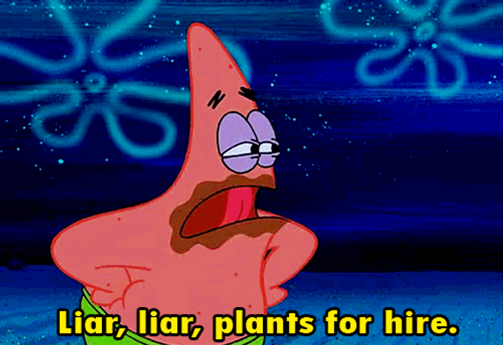 Patrick Star Liar Mocking GIF