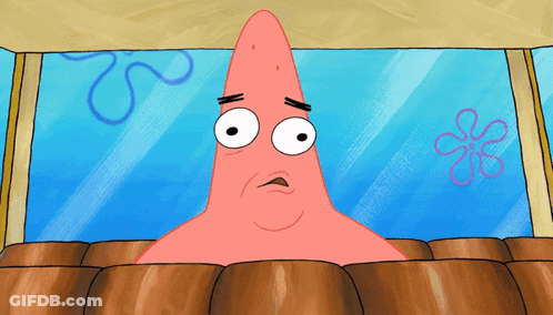 Patrick Star Looking Out Window GIF